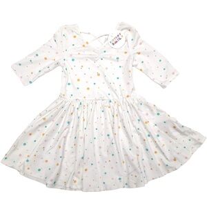 Dot Dot Smile NWT Girls 8/10 T Pink Turquoise Polka Ballerina Dress